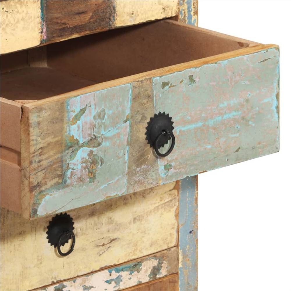 Pedestal Desk Solid Wood Reclaimed 140x50x77 cm
