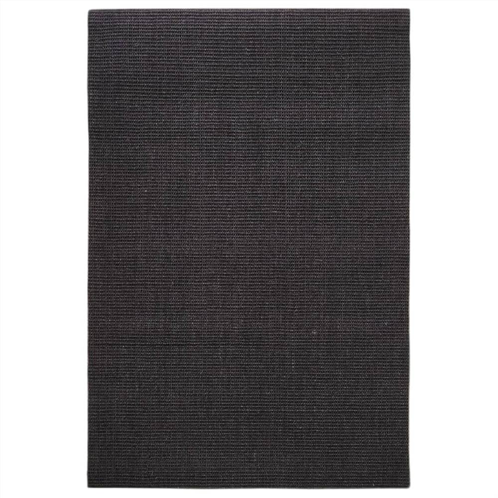 Rug Natural Sisal 100x150 cm Black