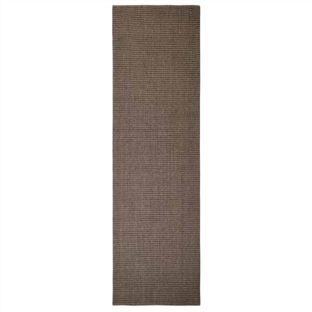Rug Natural Sisal 100x350 cm Brown