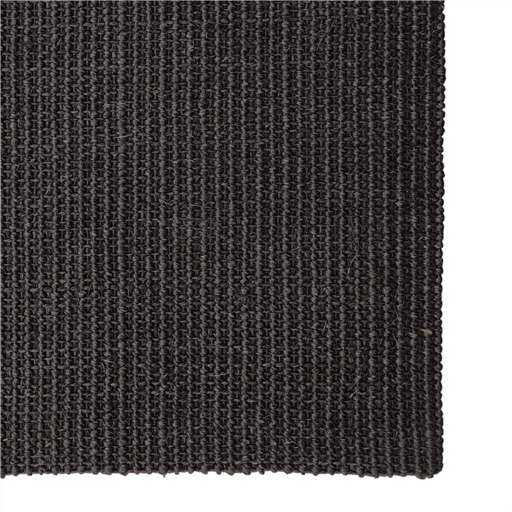 Rug Natural Sisal 80x100 cm Black