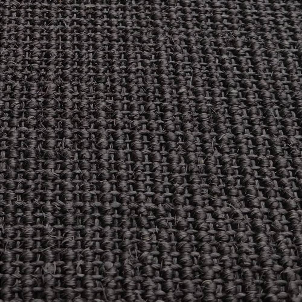 Rug Natural Sisal 80x100 cm Black