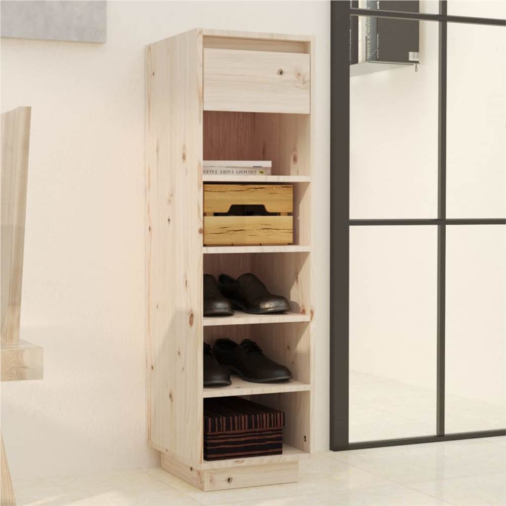 Shoe Cabinet 34x30x105 cm Solid Wood Pine