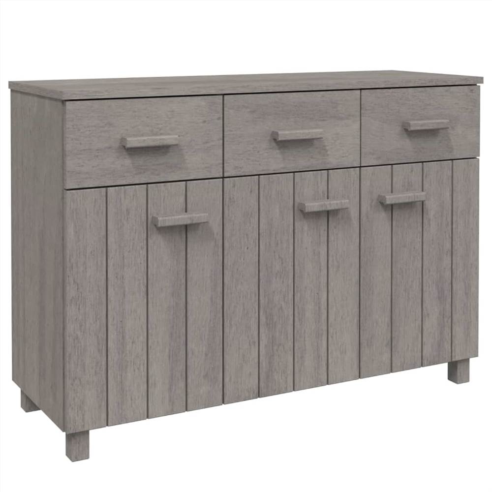 Sideboard Light Grey 113x40x80 cm Solid Wood Pine