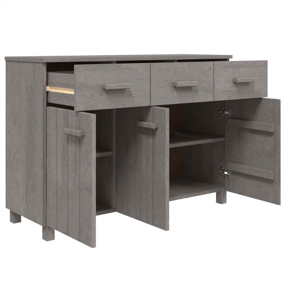 Sideboard Light Grey 113x40x80 cm Solid Wood Pine