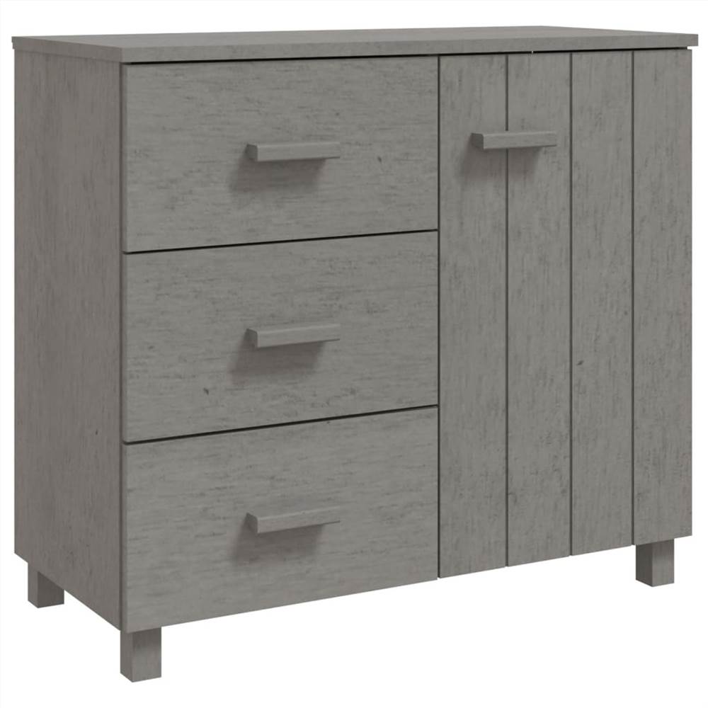 Sideboard Light Grey 90x40x80 cm Solid Pinewood