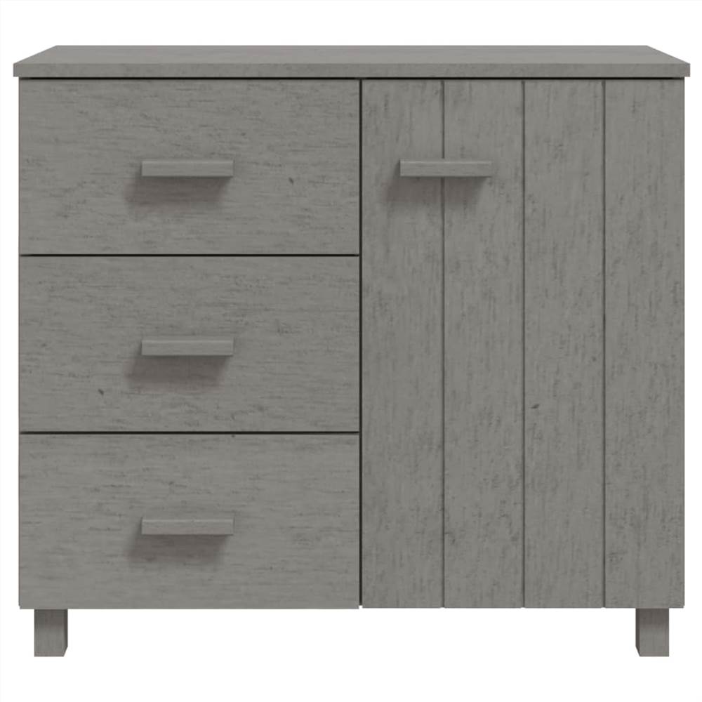 Sideboard Light Grey 90x40x80 cm Solid Pinewood