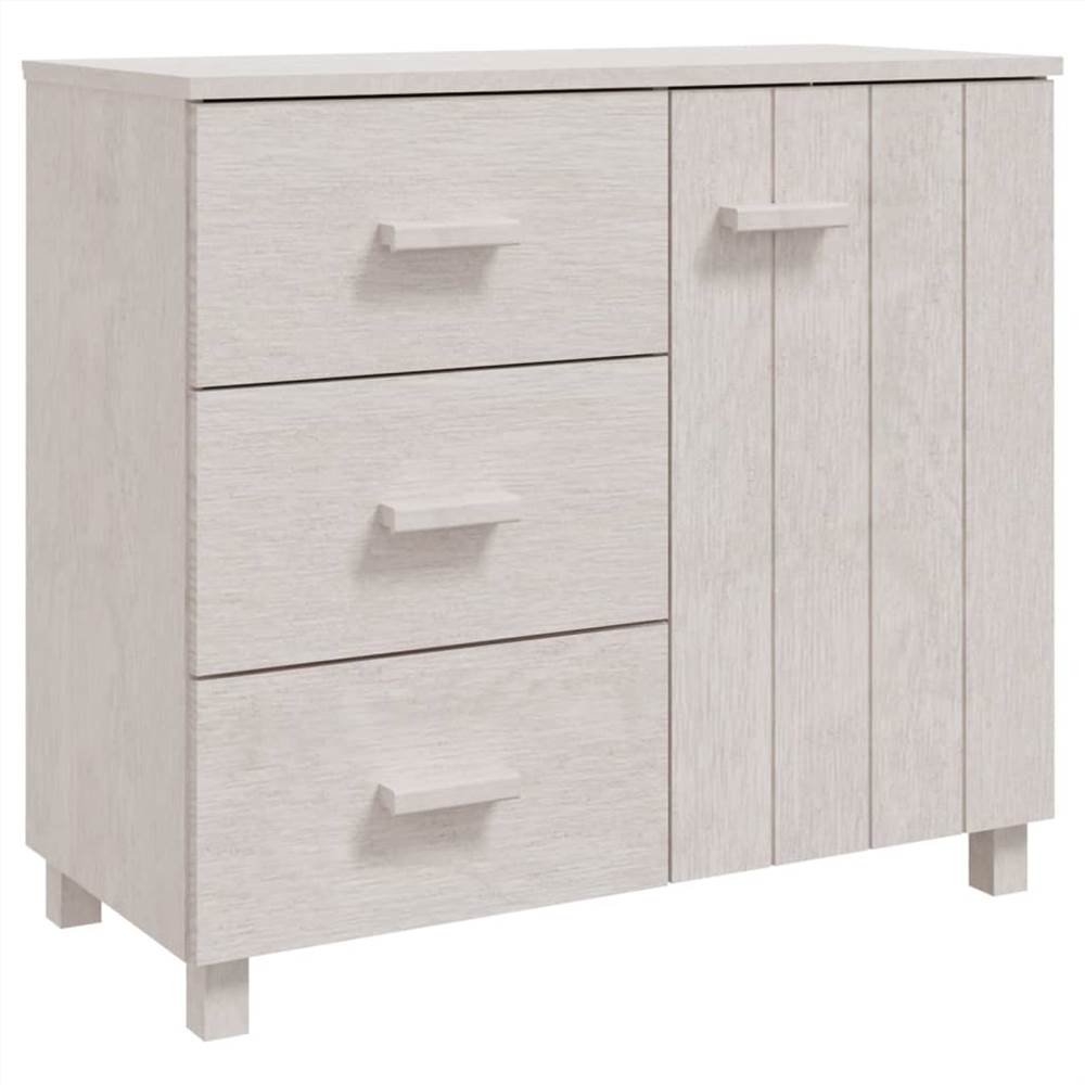 Sideboard White 90x40x80 cm Solid Pinewood
