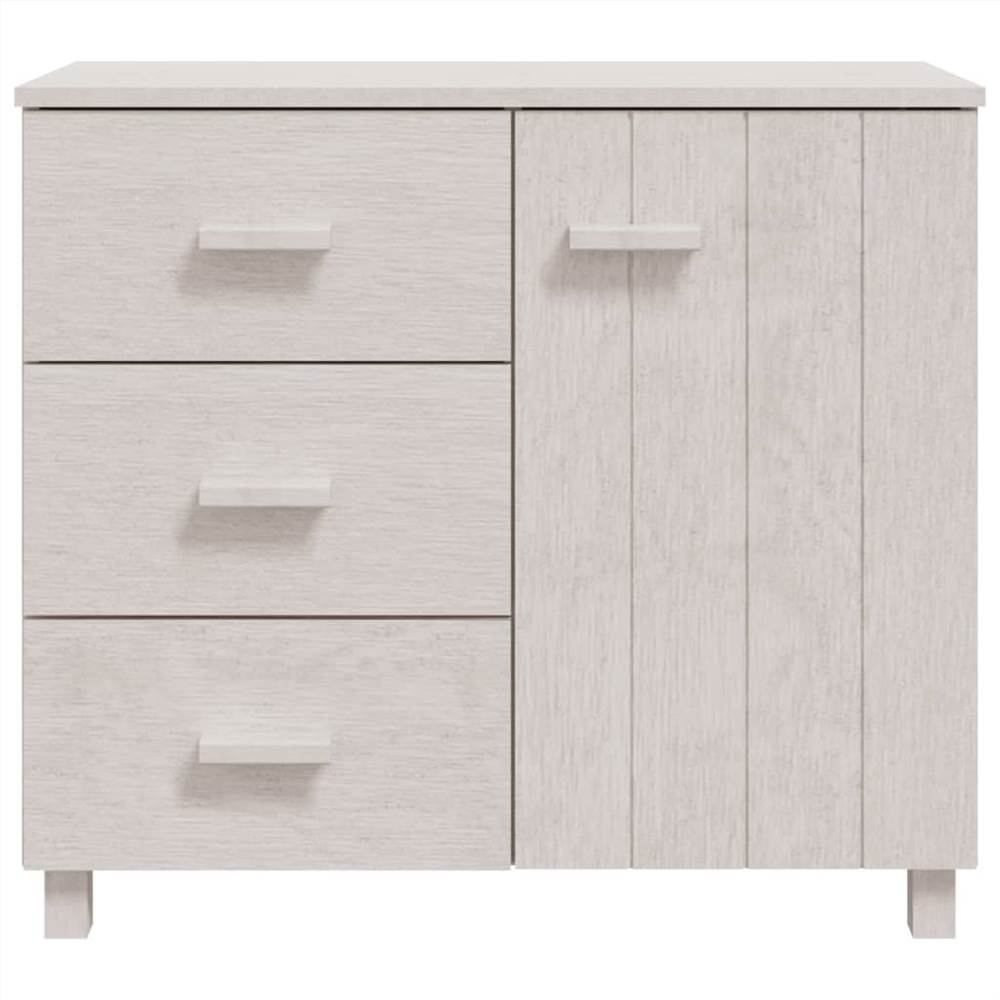 Sideboard White 90x40x80 cm Solid Pinewood