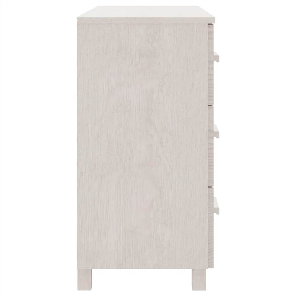Sideboard White 90x40x80 cm Solid Pinewood