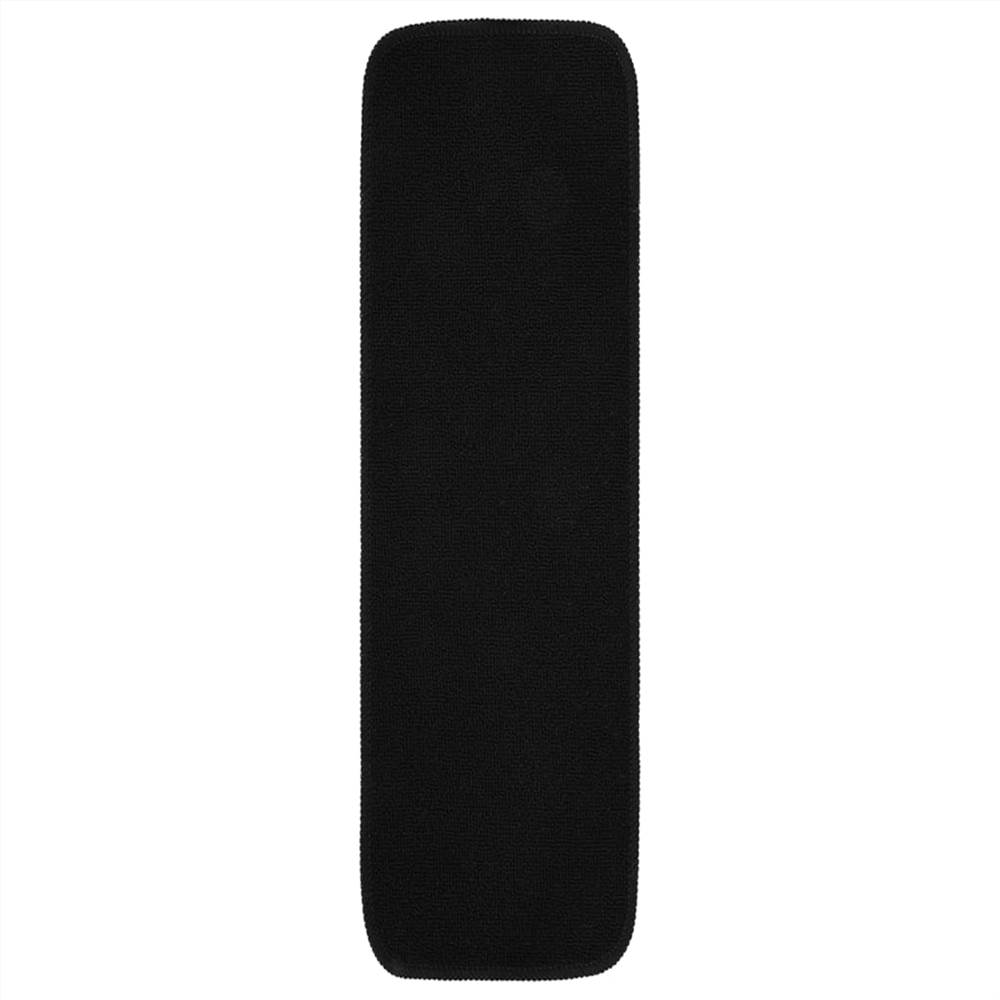 Stair Mats 15 pcs 75x20 cm Black Anti Slip