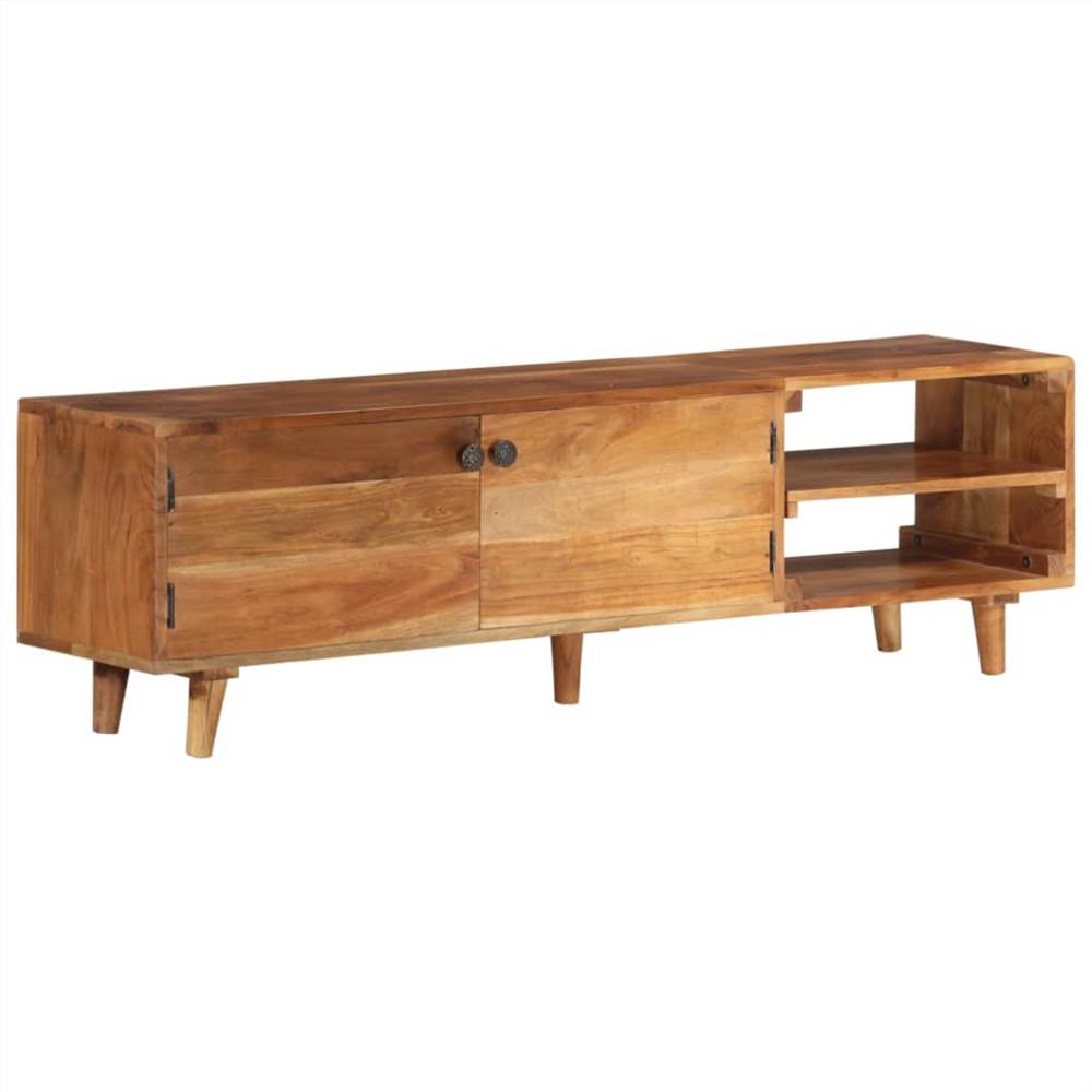 

TV Cabinet Solid Wood Acacia with Sheesham Finish 140x30x40 cm
