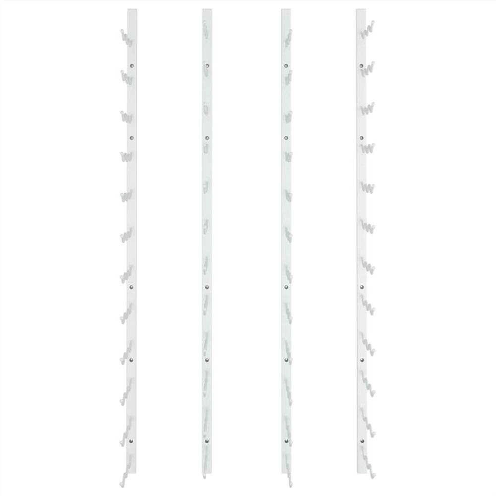 Wall Mounted Wine Rack for 36 Bottles 2 pcs White Iron