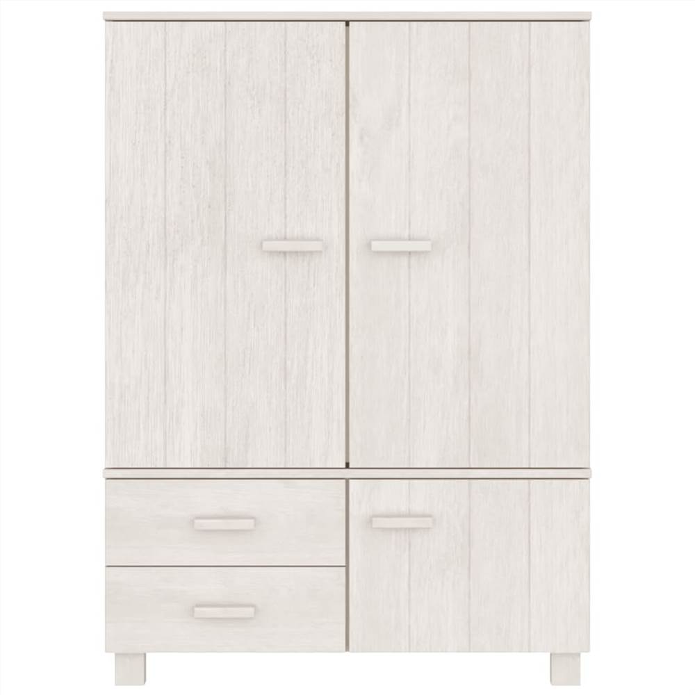 Wardrobe White 99x45x137 cm Solid Wood Pine