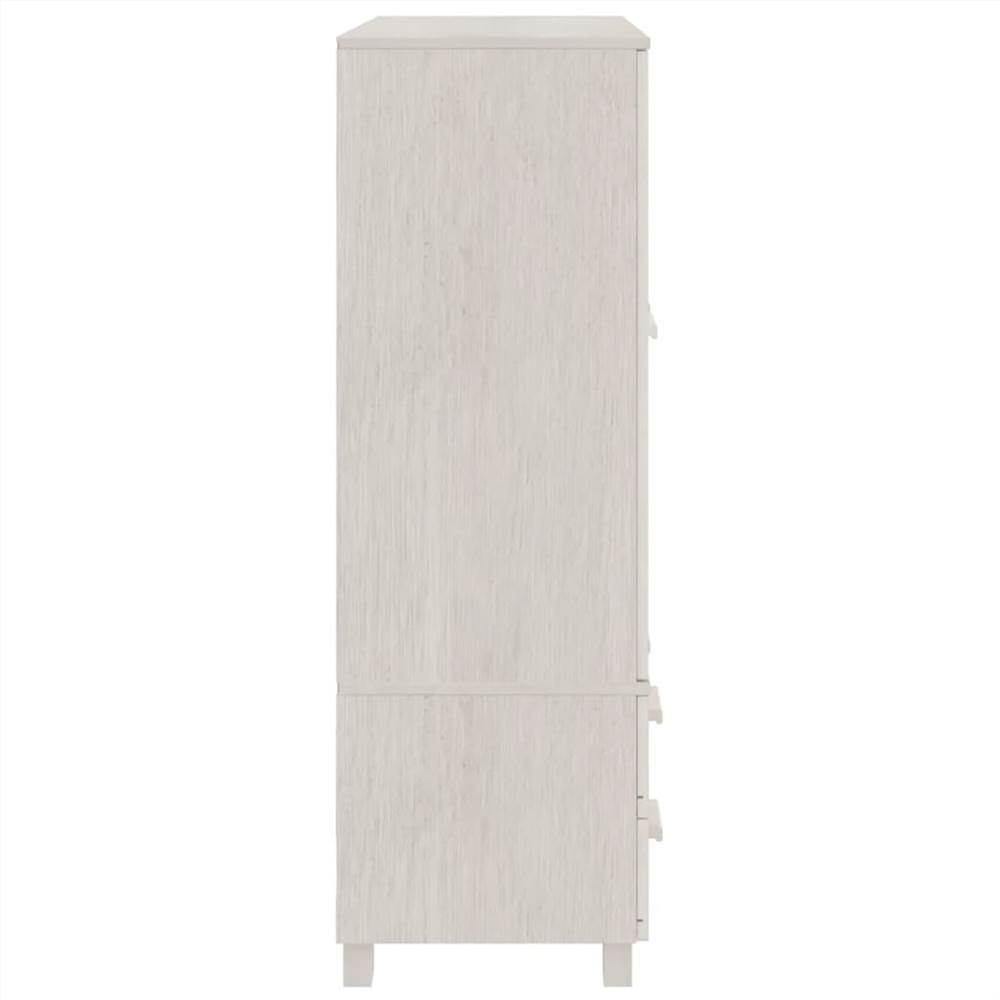Wardrobe White 99x45x137 cm Solid Wood Pine