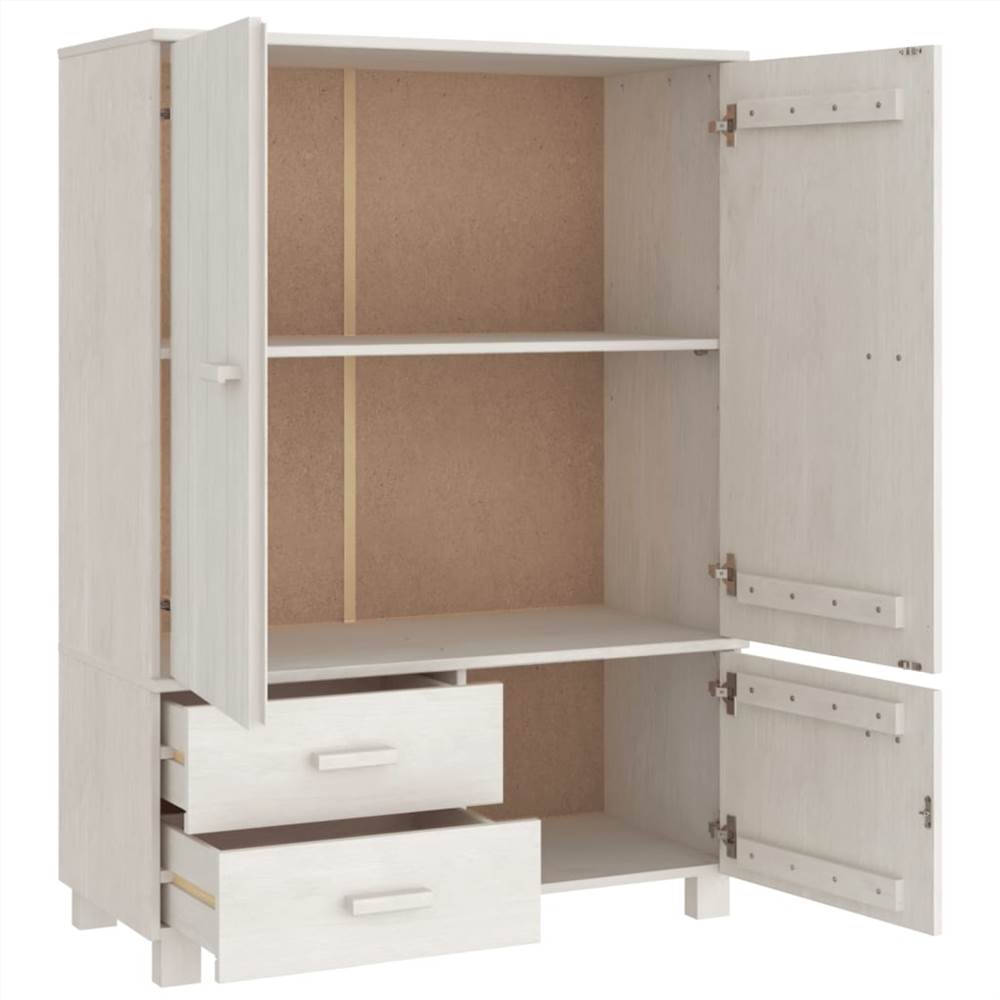 Wardrobe White 99x45x137 cm Solid Wood Pine
