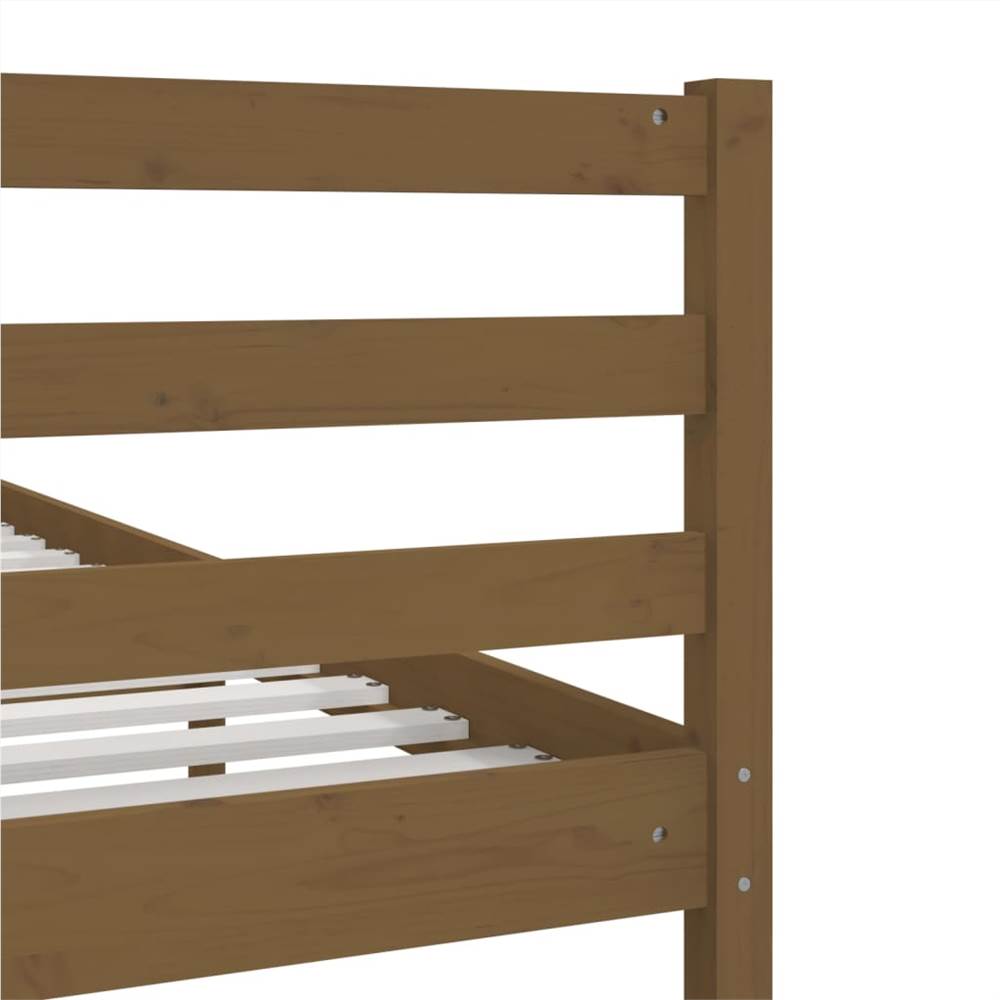 Bed Frame Honey Brown Solid Wood 120x200 cm 4FT Small Double
