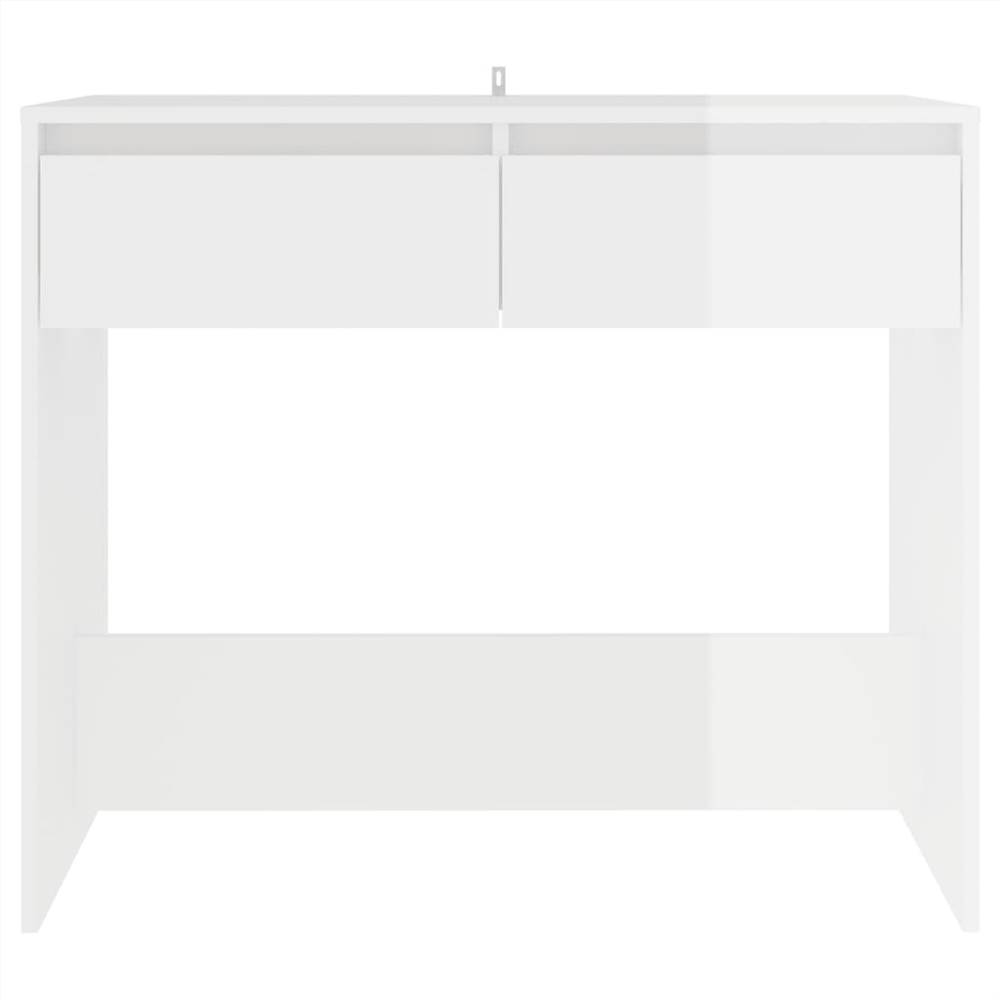 Console Table High Gloss White 89x41x76.5 cm Steel