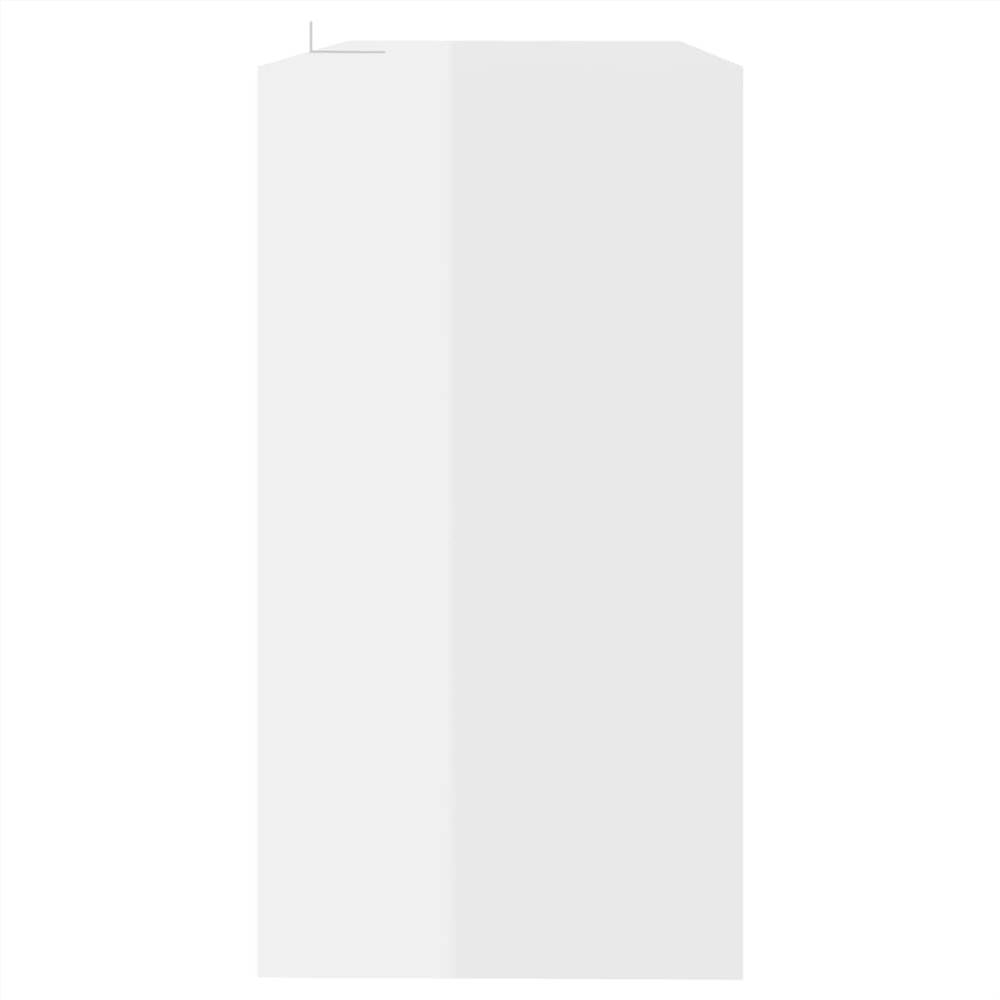 Console Table High Gloss White 89x41x76.5 cm Steel
