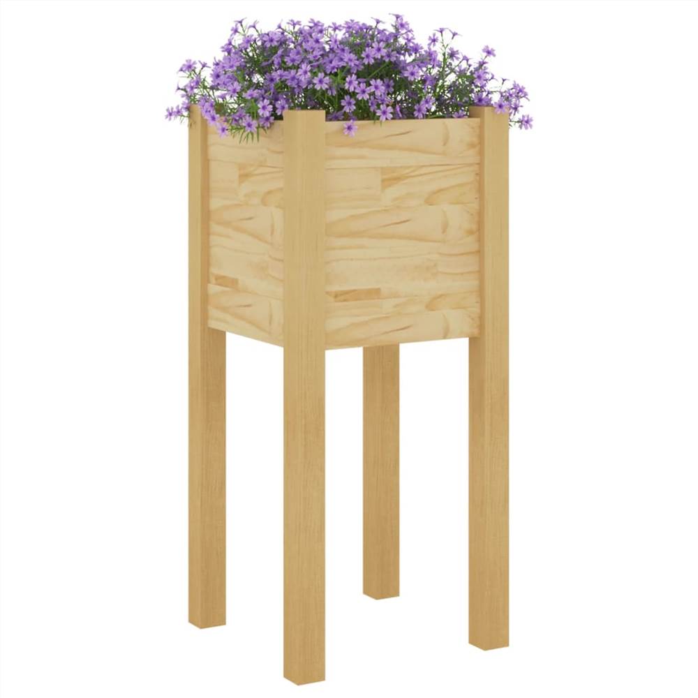 Garden Planters 2 pcs 31x31x70 cm Solid Pinewood