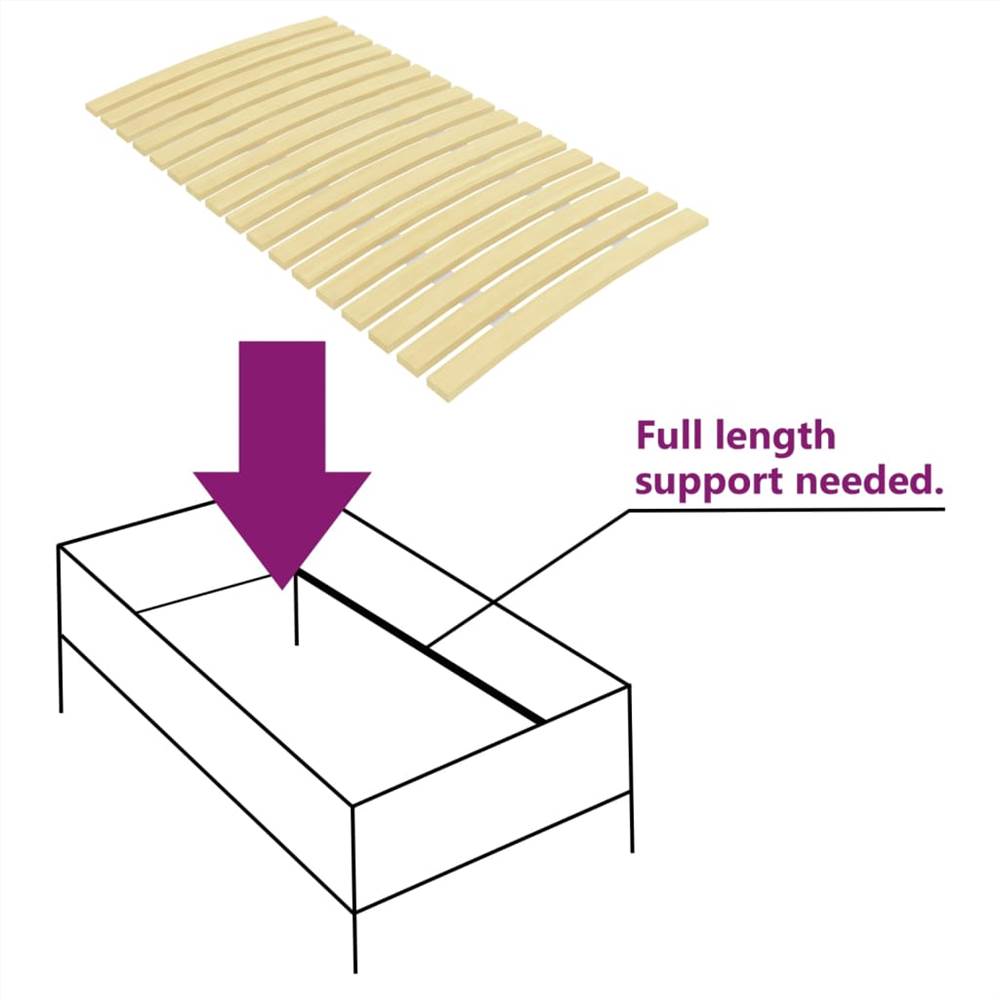 Slatted Bed Base with 24 Slats 80x200 cm