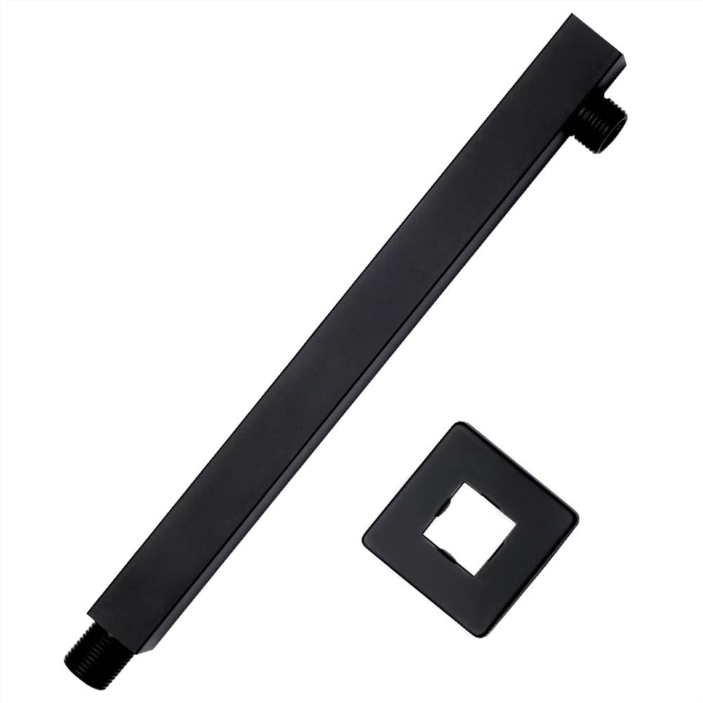 Shower Support Arm Square Stainless Steel 201 Black 30 cm