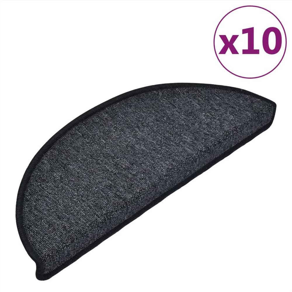 Stair Mats 10 pcs 65x28 cm Anthracite