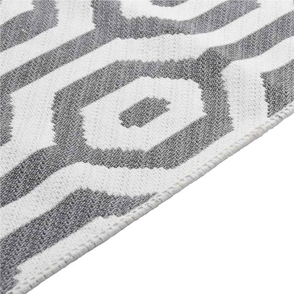 Rug Grey 100x200 cm Cotton