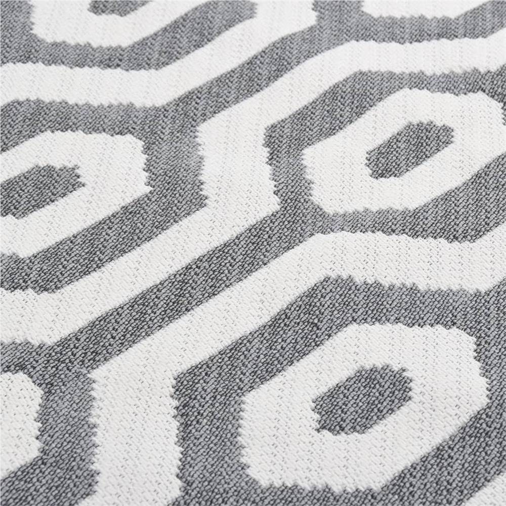 Rug Grey 100x200 cm Cotton