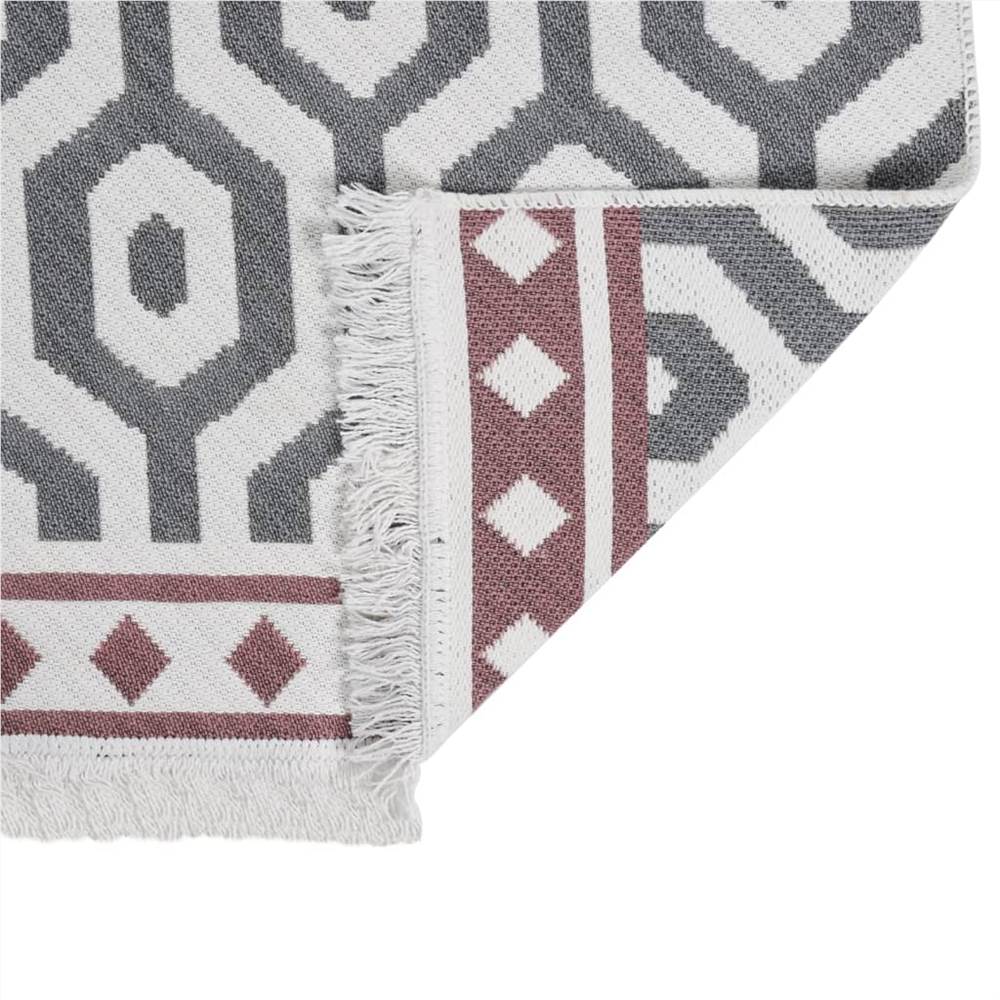 Rug Grey 100x200 cm Cotton