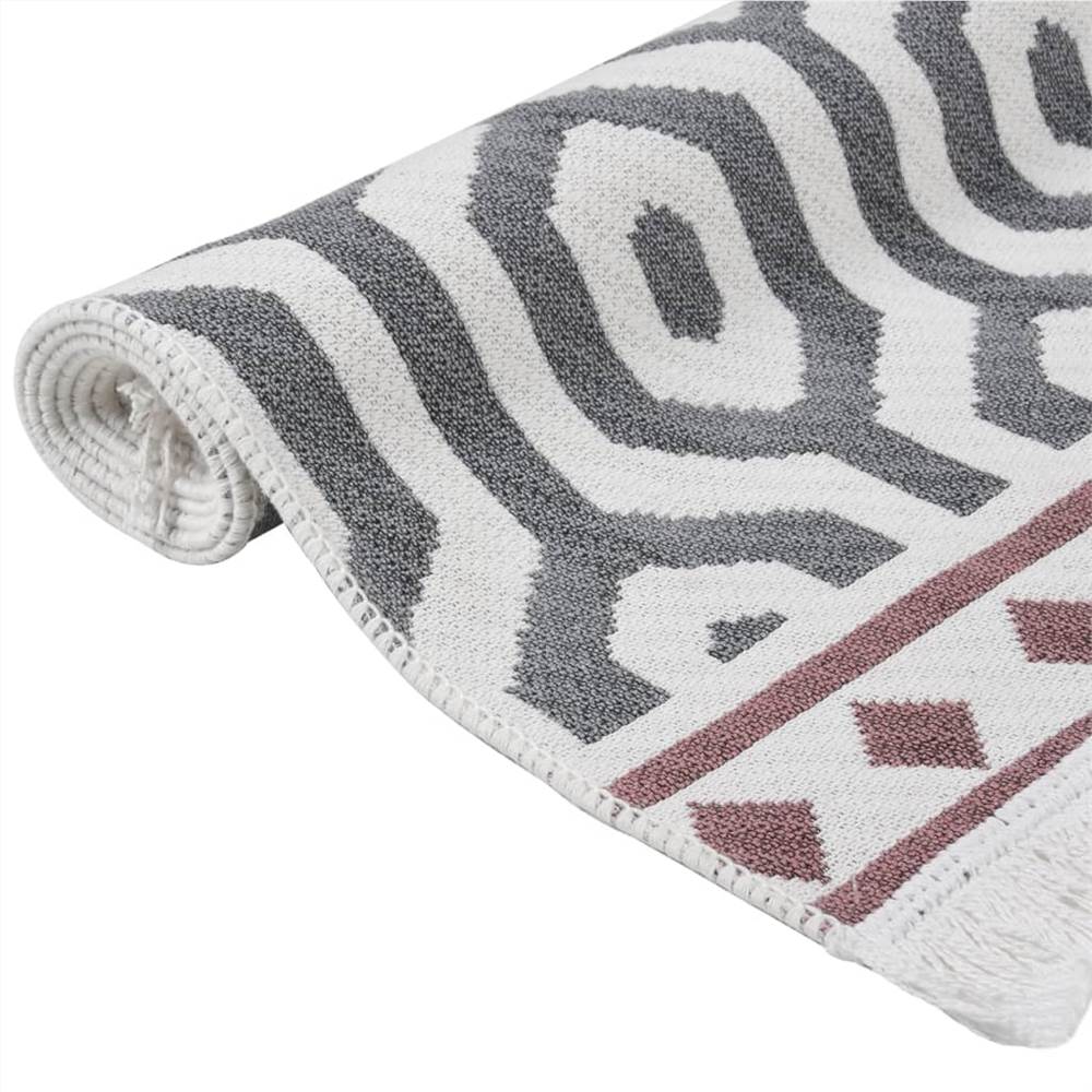 Rug Grey 100x200 cm Cotton