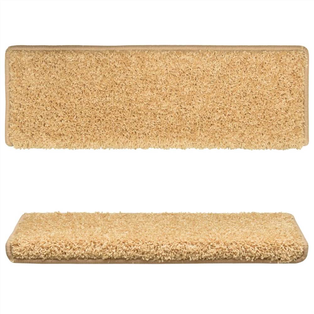 Stair Mats 10 pcs 65x25 cm Beige