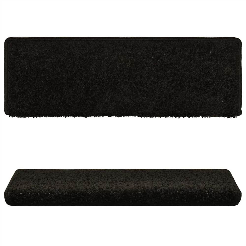 Stair Mats 10 pcs 65x25 cm Black
