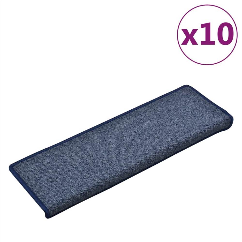 Stair Mats 10 pcs 65x25 cm Blue