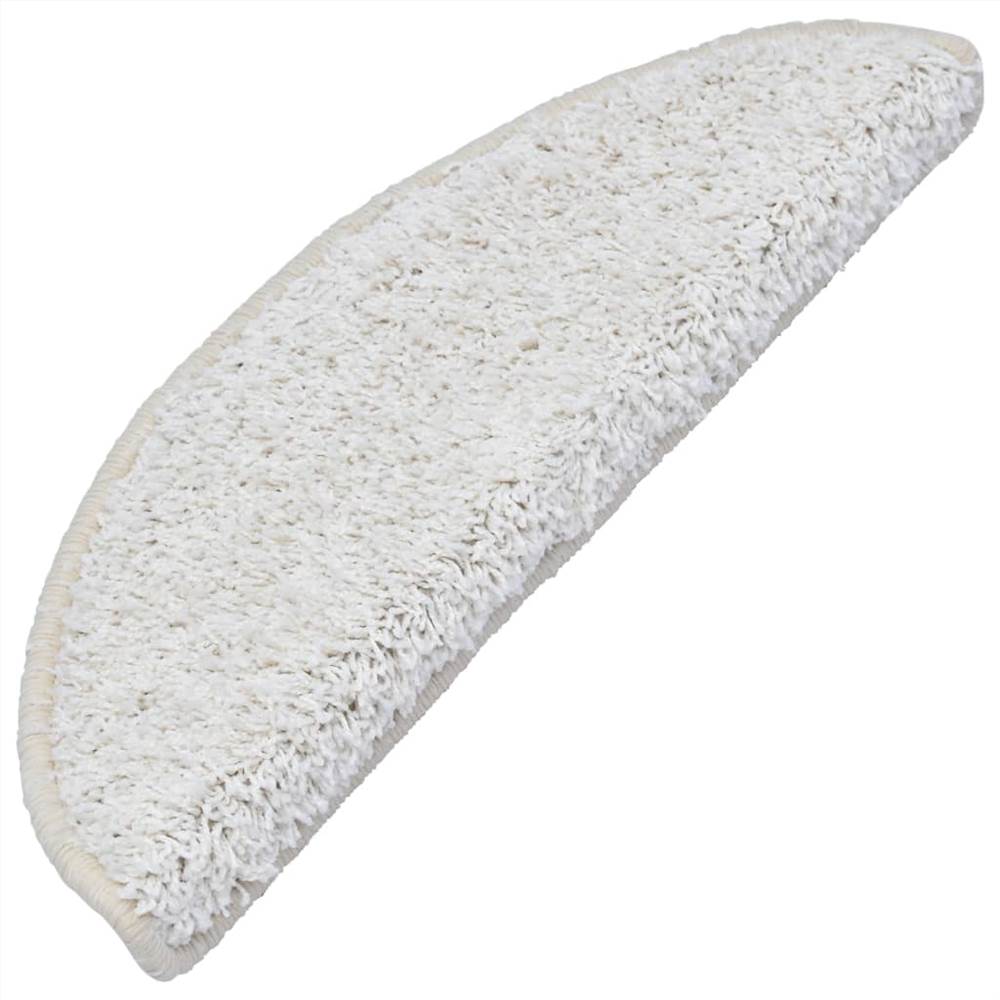 Stair Mats 10 pcs 65x25 cm White