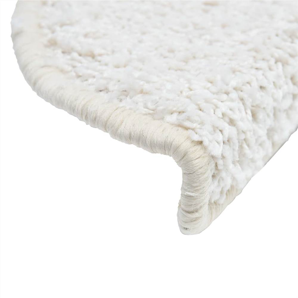 Stair Mats 10 pcs 65x25 cm White