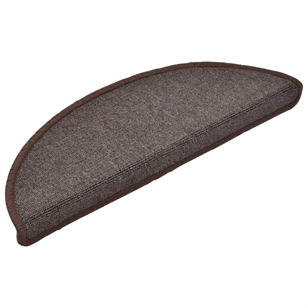 Stair Mats 10 pcs 65x28 cm Coffee Brown
