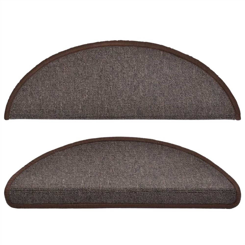 Stair Mats 10 pcs 65x28 cm Coffee Brown