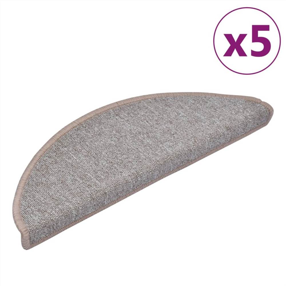 Stair Mats 5 pcs 65x28 cm Light Brown