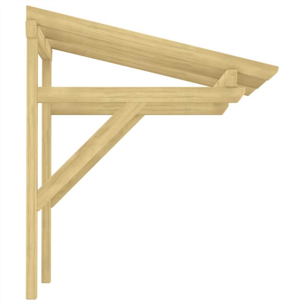 Door Canopy 100x100x100 cm Impregnated Solid Wood Pine