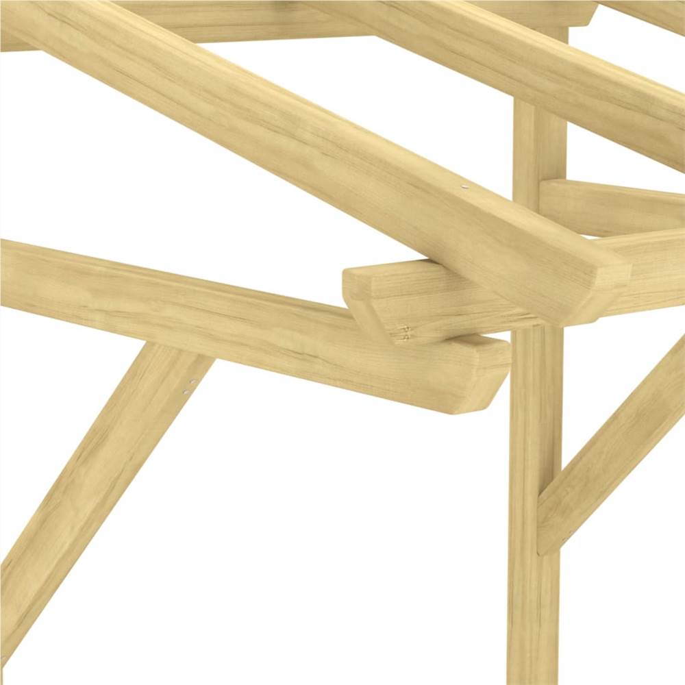 Door Canopy 100x100x100 cm Impregnated Solid Wood Pine