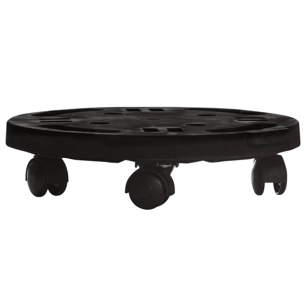 Plant Trolley with Wheels Diameter 30 cm Black 170 kg
