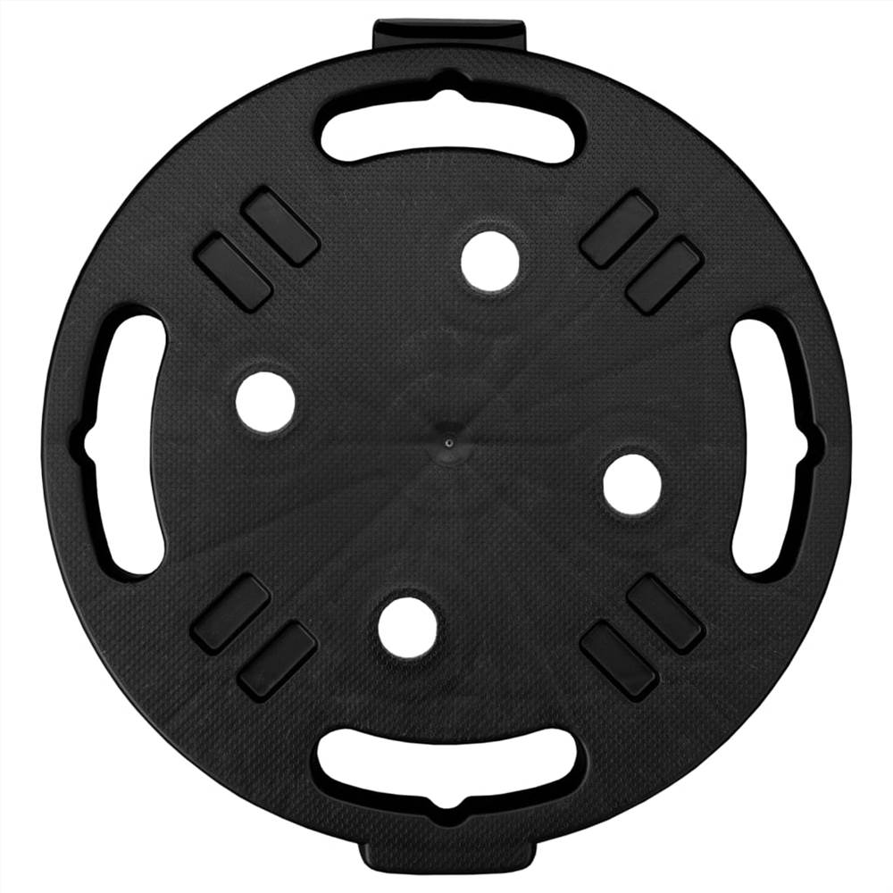 Plant Trolley with Wheels Diameter 30 cm Black 170 kg