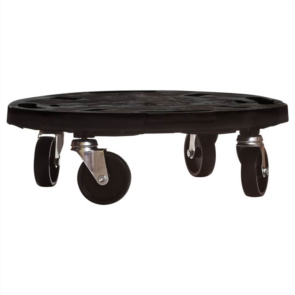 Plant Trolley with Wheels Diameter 40 cm Black 275 kg