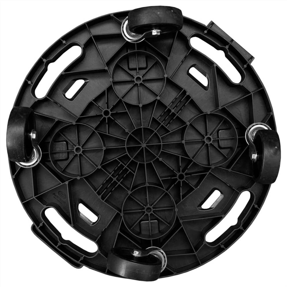 Plant Trolley with Wheels Diameter 40 cm Black 275 kg