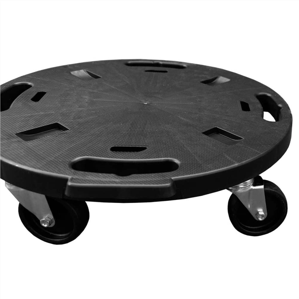 Plant Trolley with Wheels Diameter 40 cm Black 275 kg