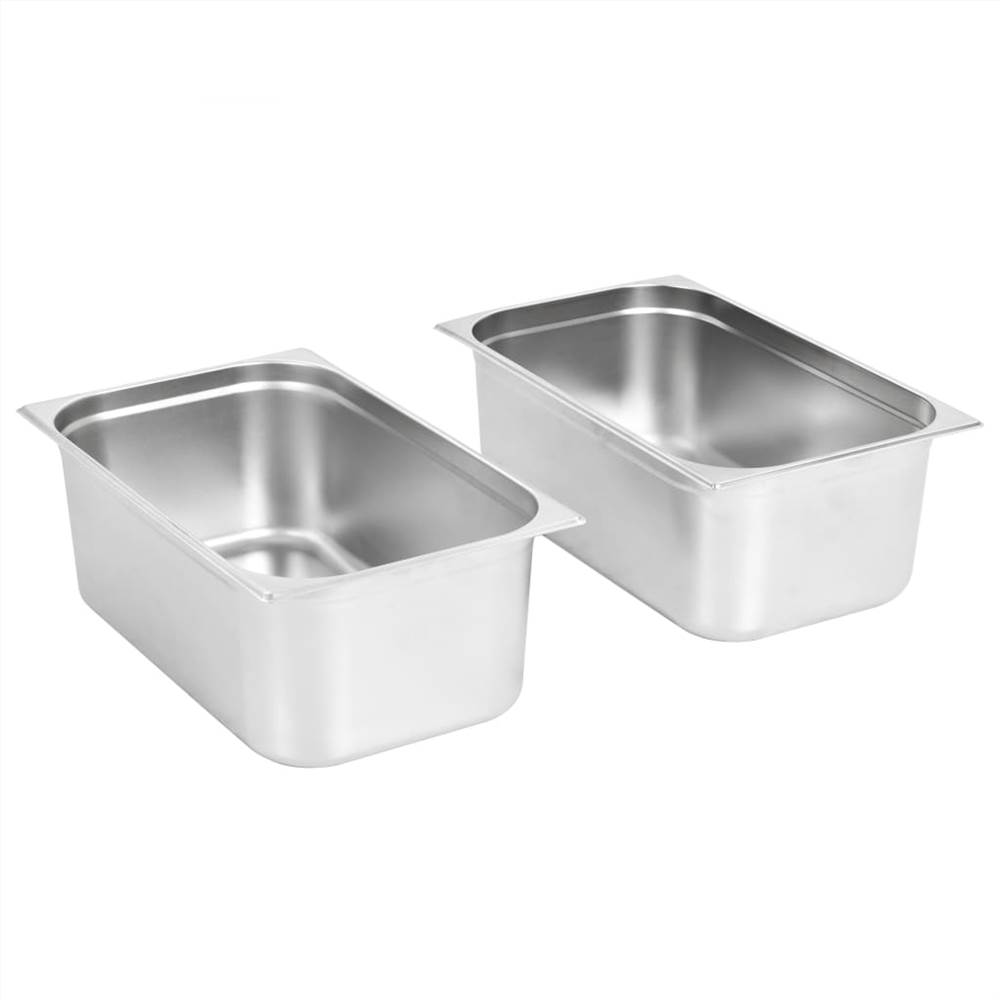 Gastronorm Containers 2 Pcs GN 1 1 200 Mm Stainless Steel