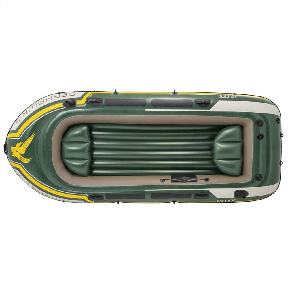 Intex Inflatable Boat Set Seahawk 4 with Trolling Motor and Bracket
