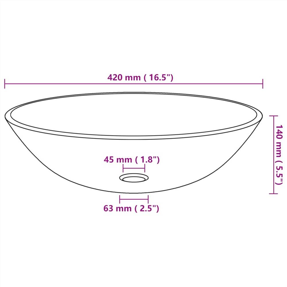 Bathroom Sink with Tap and Push Drain Gold Tempered Glass