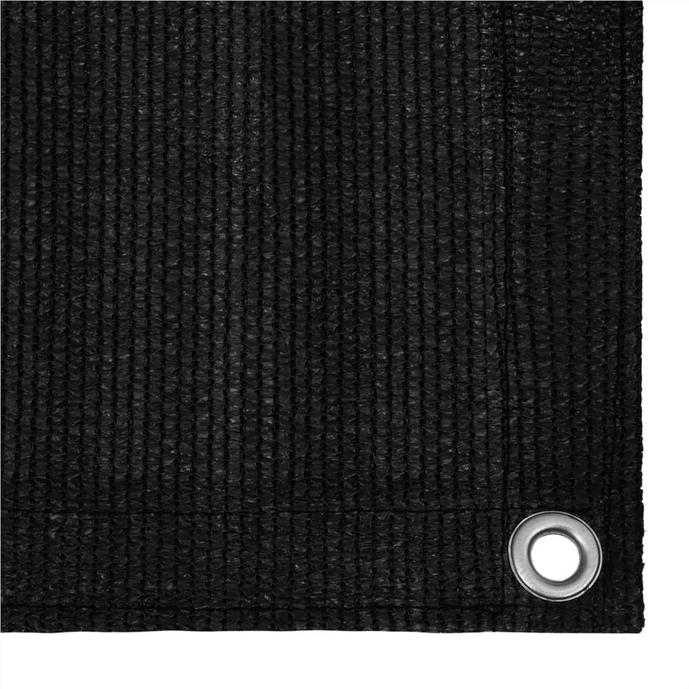 Balcony Screen Black 75x400 cm HDPE