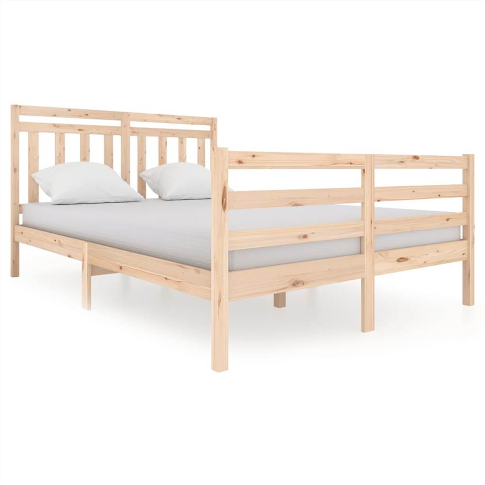 Bed Frame Solid Wood 140x200 cm 4FT6 Double